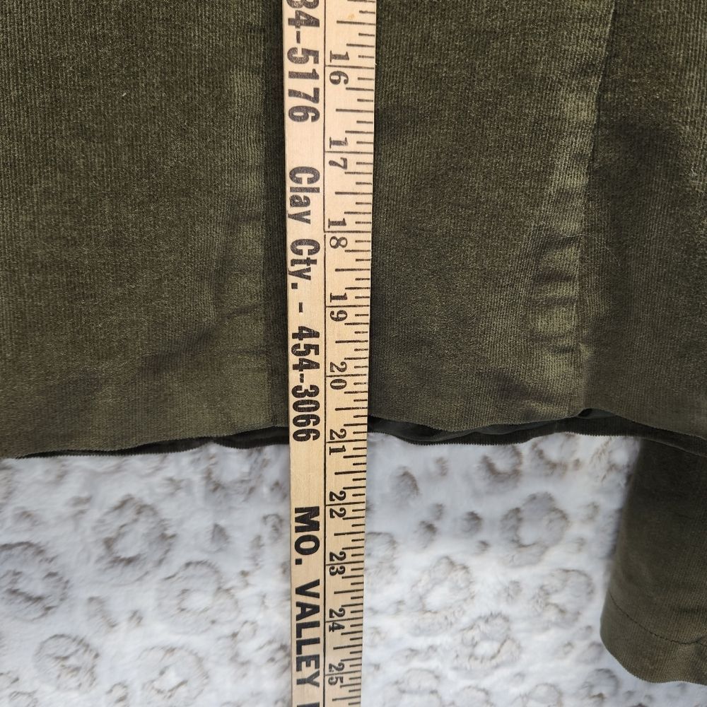 Calvin Klein‎ Jacket Womens M Green Blazer Corduroy Stretch Pockets Soft Comfy - Picture 4 of 7